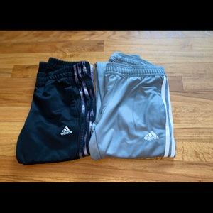 Two pairs of adidas joggers